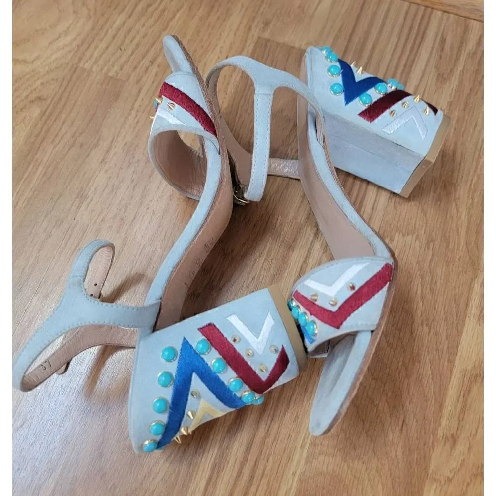 Stuart Weitzman Sandals In Sky Blue 7